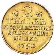 2 Thalers - Frederick Francis I, Germany, 1792 reverse image