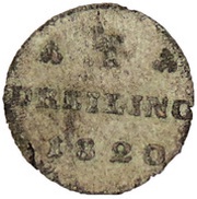1 Dreiling - Frederick Francis I, Germany, 1819-1824 reverse image