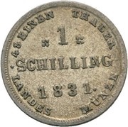 1 Schilling - Frederick Francis I, Germany, 1829-1837 reverse image