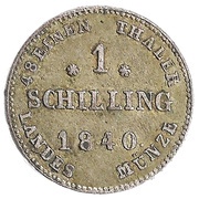 1 Schilling - Paul Frederick, Germany, 1838-1842 reverse image
