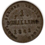 1 Schilling - Frederick Francis II, Germany, 1842-1846 reverse image