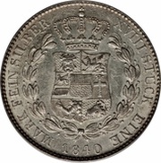 ⅔ Thaler - Paul Frederick, Germany, 1839-1841 reverse image