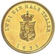 2½ Thaler - Frederick Francis I, Germany, 1831-1835 reverse image