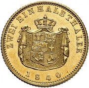 2½ Thaler - Paul Frederick, Germany, 1840 reverse image