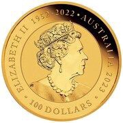 100 Dollars In the name of Elizabeth II; 6th Portrait - Australian Swan - Gold Bullion obverse image