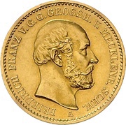 20 Mark - Frederick Francis II obverse image