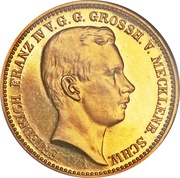 20 Mark - Frederick Francis IV Coming of Age obverse image