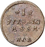 1 Pfennig - Adolphus Frederick III, Germany, 1752 reverse image
