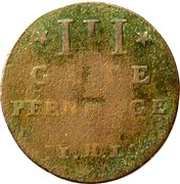 3 Pfennig - Adolphus Frederick III, Germany, 1764-1785 reverse image