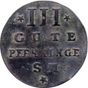 3 Gute Pfenninge - Adolphus Frederick IV, Germany, 1793 reverse image