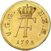3 Gute Pfenninge - Adolphus Frederick IV Gold pattern strike obverse image