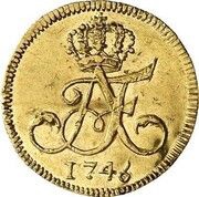 1⁄48 Thaler - Adolphus Frederick III Gold pattern strike obverse image