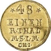 1⁄48 Thaler - Adolphus Frederick III Gold pattern strike, Germany, 1746 reverse image