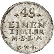 1⁄48 Thaler - Adolphus Frederick III, Germany, 1749 reverse image