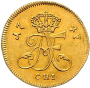 1⁄24 Thaler - Adolphus Frederick III Gold pattern strike obverse image