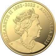 100 Dollars In the name of Elizabeth II; 6th Portrait - Kangaroo; Gold Proof obverse image