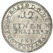 1⁄12 Thaler - Adolphus Frederick III, Germany, 1748-1749 reverse image
