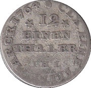 1⁄12 Thaler - Adolphus Frederick IV, Germany, 1764 reverse image