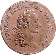 ⅙ Thaler - Adolphus Frederick IV Copper pattern strike obverse image