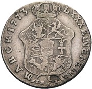 ⅙ Thaler - Adolphus Frederick IV, Germany, 1773 reverse image