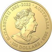 100 Dollars In the name of Elizabeth II; 6th Portrait - Rough-Toothed Dolphin; Gold Bullion obverse image