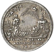 1 Ducat - Adolphus Frederick III Bicentenary of the Reformation, Silver pattern, Germany, 1717 reverse image