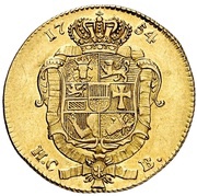 1 Pistole - Adolphus Frederick IV, Germany, 1754 reverse image