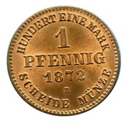 1 Pfennig - Frederick William, Germany, 1872 reverse image