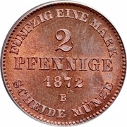 2 Pfennige - Frederick William, Germany, 1872 reverse image