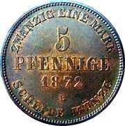 5 Pfennige - Frederick William, Germany, 1872 reverse image