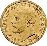 20 Mark - Adolph Frederick V obverse image