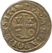 1 Dreiling - John Albert I, Germany, 1549 reverse image