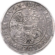 1 Thaler - Albert VII, Germany, 1543-1545 reverse image