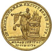 1 Ducat Augsburg Confession, Germany, 1730 reverse image