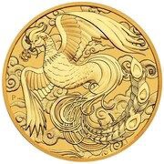 100 Dollars In the name of Elizabeth II; 6th Portrait - Phoenix - Gold Bullion, Australia, 2023 reverse image
