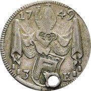3 Kreuzers - Maximilian Joseph Ernest, Germany, 1744-1749 reverse image