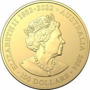 100 Dollars In the name of Elizabeth II; 6th Portrait - Koala - Gold Bullion obverse image