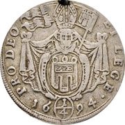 ¼ Thaler - Anthony III, Germany, 1694 reverse image