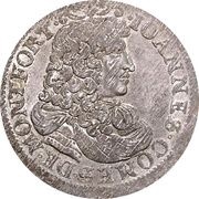 ⅔ Thaler - John VIII Loose hair curls obverse image
