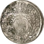 ⅔ Thaler - John VIII Tight hair curls, Germany, 1675 reverse image