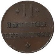 2 Leichte Pfenninge, Germany, 1737 reverse image