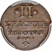 2 Leichte Pfenninge, Germany, 1767 reverse image