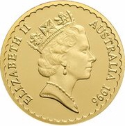 150 Dollars - Elizabeth II 3rd Portrait - Tasmanian Blue Gum - Gold Proof obverse image