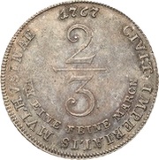 ⅔ Thaler, Germany, 1767 reverse image