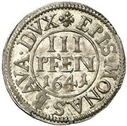 3 Pfennig - Ferdinand of Bayern, Germany, 1641-1646 reverse image
