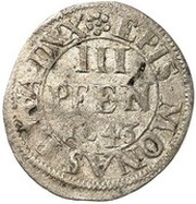 3 Pfennig - Ferdinand of Bayern, Germany, 1643 reverse image