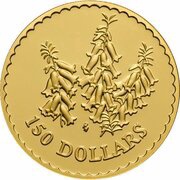 150 Dollars - Elizabeth II 4th Portrait - Common Heath - Gold Proof, Australia, 1999 reverse image