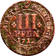 3 Pfennig - Francis Arnold, Germany, 1712-1715 reverse image