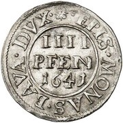 4 Pfennig - Ferdinand of Bayern, Germany, 1641 reverse image
