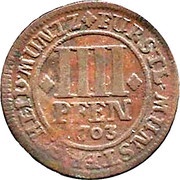 4 Pfennig - Frederick Christian, Germany, 1703 reverse image